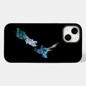 Coque Pour iPhone 14 NEW ZEALAND MAP PAUA Coque-Mate coque iphone (Verso (horizontal))