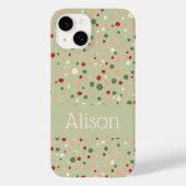 Coque Pour iPhone 14 Noël Confetti Polka Dot coque iphone (Verso)