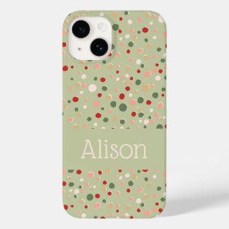 Coque Pour iPhone 14 Noël Confetti Polka Dot coque iphone