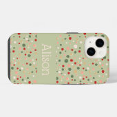 Coque Pour iPhone 14 Noël Confetti Polka Dot coque iphone (Verso Horizontal)