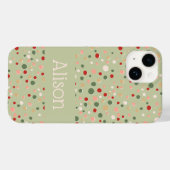 Coque Pour iPhone 14 Noël Confetti Polka Dot coque iphone (Verso (horizontal))