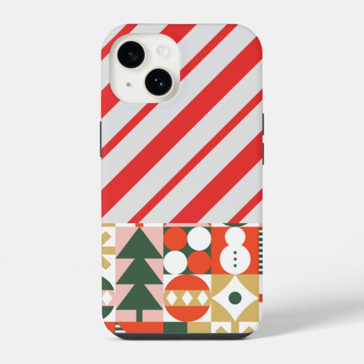 Coque Pour iPhone 14 Noël festif (Verso)