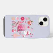 Coque Pour iPhone 14 Noël moderne (Verso Horizontal)
