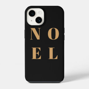 Coque Pour iPhone 14 Noel noir et or Noël tendance et élégant