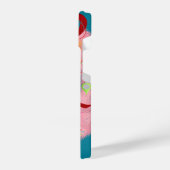 Coque Pour iPhone 14 Noël rétro de la couronne rose (Côté gauche)