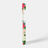 Coque Pour iPhone 14 Noël rose Poinsettias (Côté gauche)