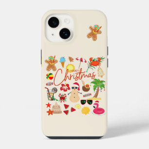 Coque Pour iPhone 14 Noël tropical