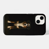 Coque Pour iPhone 14 Noir 4 Luxe iPhone 14 Mate, Aussie Shepherd (Verso Horizontal)