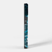 Coque Pour iPhone 14 Noir, éclair blanc et bleu Reflet de l'eau (Côté droit)