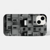 Coque Pour iPhone 14 Noir et Blanc Architectural (Verso Horizontal)