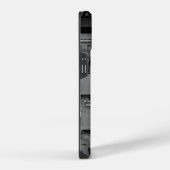 Coque Pour iPhone 14 Noir et Blanc Architectural (Côté droit)