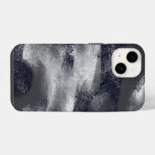 Coque Pour iPhone 14 Noir et blanc Moderne Abstrait Style (Verso Horizontal)