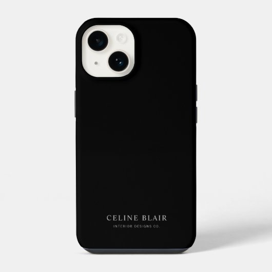 Coque Pour iPhone 14 Noir moderne (Verso)
