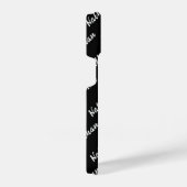 Coque Pour iPhone 14 Noir moderne Monogramme Minimal Classique Simple (Côté droit)