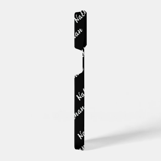 Coque Pour iPhone 14 Noir moderne Monogramme Minimal Classique Simple (Côté droit)
