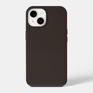 Coque Pour iPhone 14 Noir noyer uni,