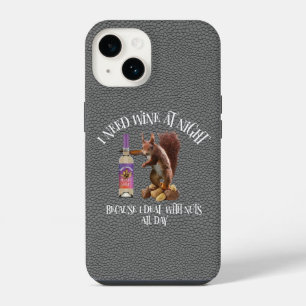 Coque Pour iPhone 14 Noix toute la journée - Drôle buveur de vin d'écur
