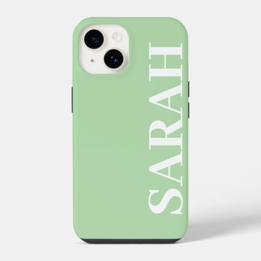 Coque Pour iPhone 14 Nom customisé Simple Design Moderne Minimal (Verso)