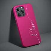 Coque Pour iPhone 14 Nom de script de calligraphie élégant blanc avec r