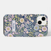 Coque Pour iPhone 14 Nom des fleurs Pastel (Verso Horizontal)
