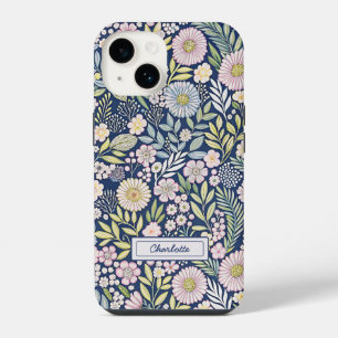 Coque Pour iPhone 14 Nom des fleurs Pastel