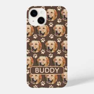 Coque Pour iPhone 14 Nom du chien du Motif photo de animal de compagnie