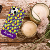 Coque Pour iPhone 14 Nom du motif jaune citron mignon