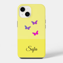 Nom Jaune Personnalisation Téléphone Couverture.