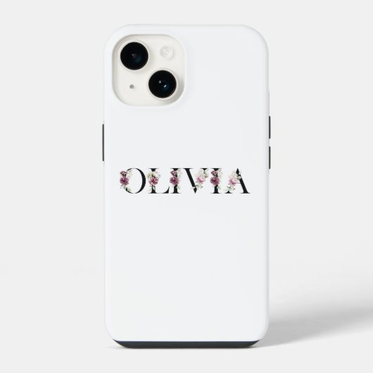 Coque Pour iPhone 14 Nom Olivia (Verso)