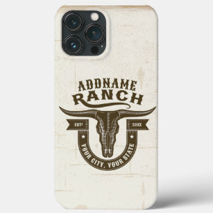 Case-Mate iPhone Case NOM personnalisé Bull Steer Skull Western Ranch