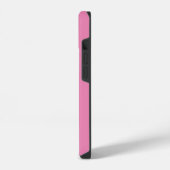 Coque Pour iPhone 14 Nom personnalisé Couleur solide initiale rose (Côté gauche)