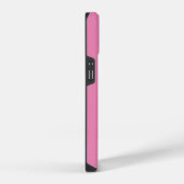 Coque Pour iPhone 14 Nom personnalisé Couleur solide initiale rose (Côté droit)