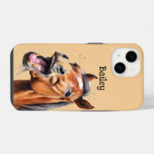 Coque Pour iPhone 14 Nom personnalisé Ferme Animal Cheval Cheval (Verso Horizontal)