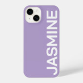 Coque Pour iPhone 14 Nom personnalisé Simple Minimal Monogramme Levande (Verso)