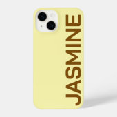 Coque Pour iPhone 14 Nom personnalisé Simple Monogramme minimal Moderne (Verso)