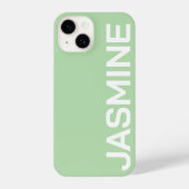 Coque Pour iPhone 14 Nom personnalisé Simple Monogramme minimal Moderne (Verso)