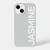 Coque Pour iPhone 14 Nom personnalisé Simple Monogramme minimal Moderne (Verso)