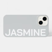 Coque Pour iPhone 14 Nom personnalisé Simple Monogramme minimal Moderne (Verso Horizontal)