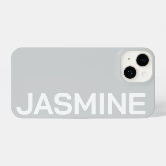 Coque Pour iPhone 14 Nom personnalisé Simple Monogramme minimal Moderne (Verso Horizontal)