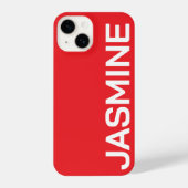 Coque Pour iPhone 14 Nom personnalisé Simple Monogramme minimal Moderne (Verso)