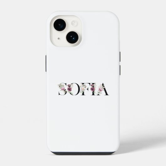 Coque Pour iPhone 14 Nom Sofia. (Verso)