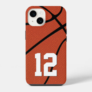 Coque Pour iPhone 14 Nombre de joueurs de basket ou Initiales Sports pe