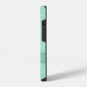 Coque Pour iPhone 14 Nommé Fleur de Lis damask menthe vert (Côté gauche)