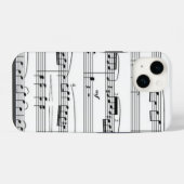 Coque Pour iPhone 14 notes de musique (Verso Horizontal)