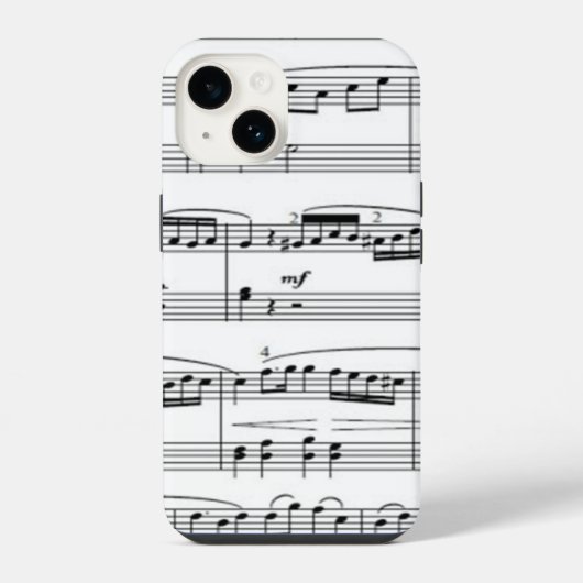 Coque Pour iPhone 14 notes de musique (Verso)