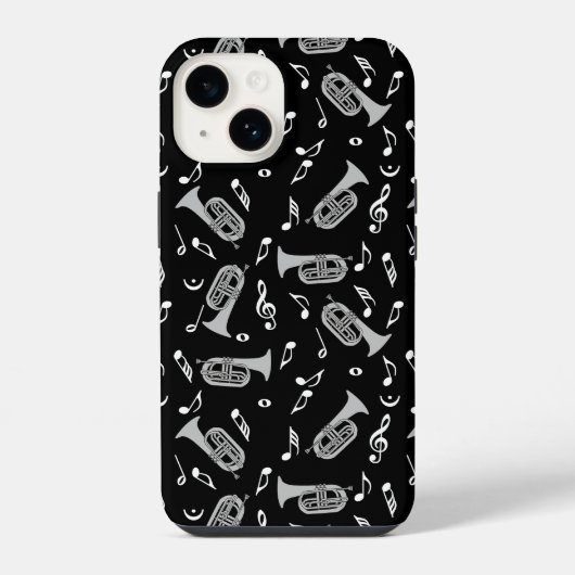 Coque Pour iPhone 14 Notes de musique Baritone (Verso)