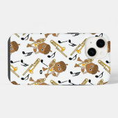 Coque Pour iPhone 14 Notes musicales Trombone Nut (Verso Horizontal)