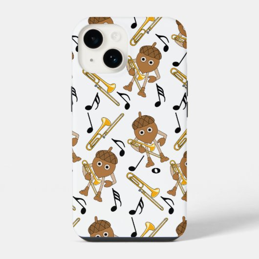 Coque Pour iPhone 14 Notes musicales Trombone Nut (Verso)