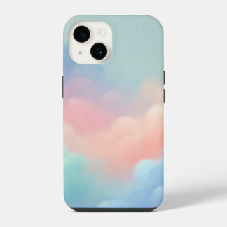 Coque Pour iPhone 14 Nuages pastel