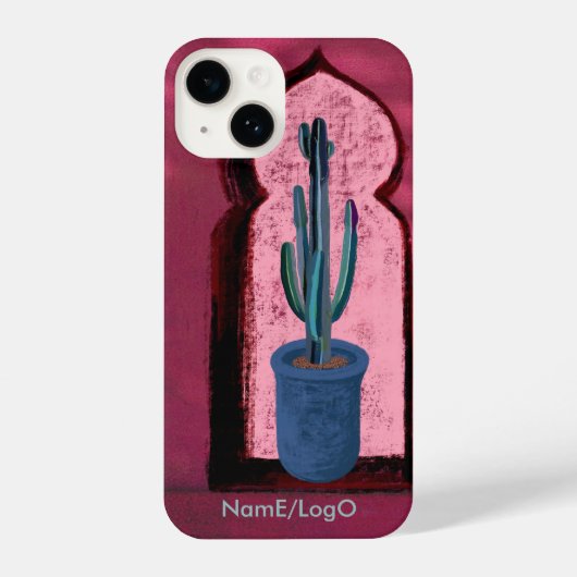 Coque Pour iPhone 14 objet_21_a fenêtre avec un coque iphone cactus (Verso)